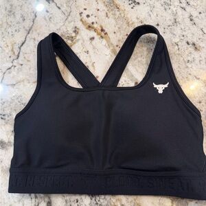 Under Armour Black Cross-Back Medium Support Sports Bra